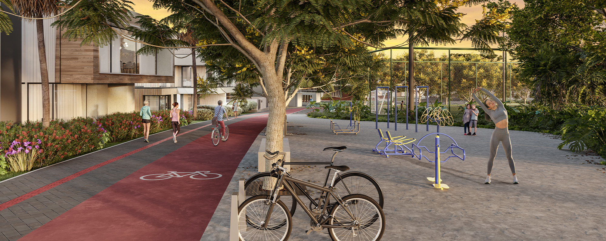Parque Urbano | Área de esportes para inspirar o movimento natural da vida.